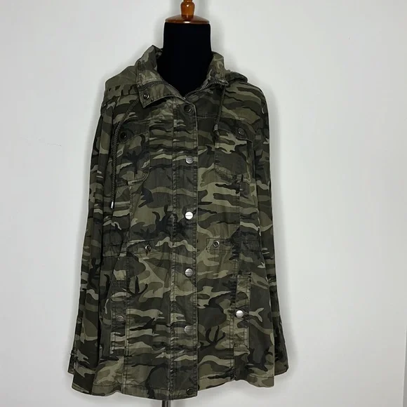 ASHLEY BT 26 INTERNATIONAL Camo Utility Jacket L - Picture 2 of 7